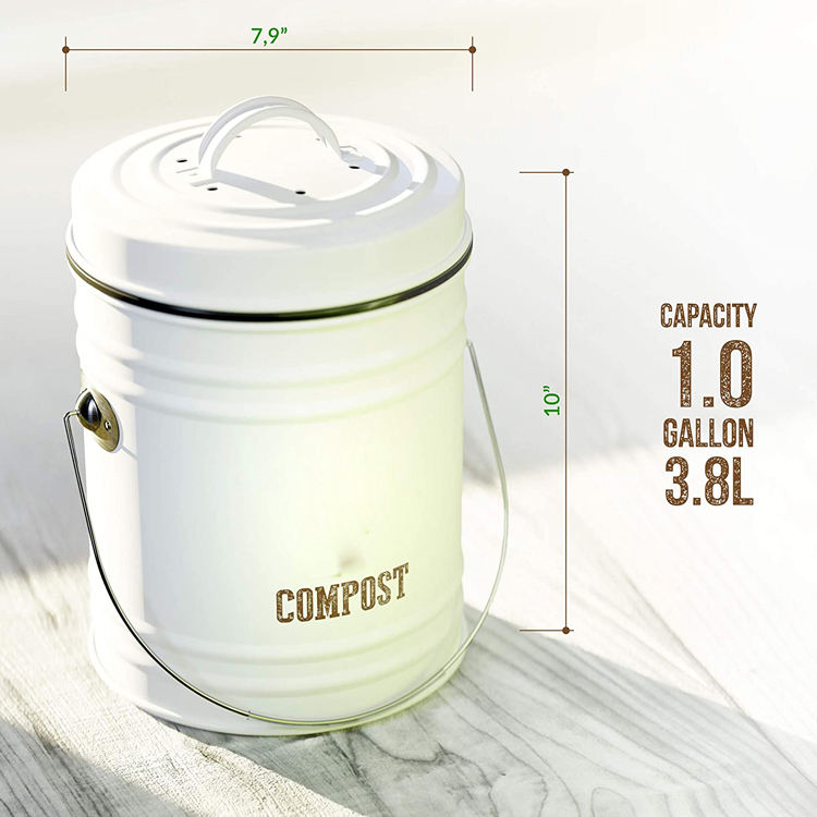 Poubelle à compost de cuisine en acier inoxydable Seau à compost de cuisine