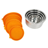 Ensemble de 4 boîtes à lunch Bento écologiques en acier inoxydable étanches pour enfants contenant de soupe à sauce avec couvercle en silicone