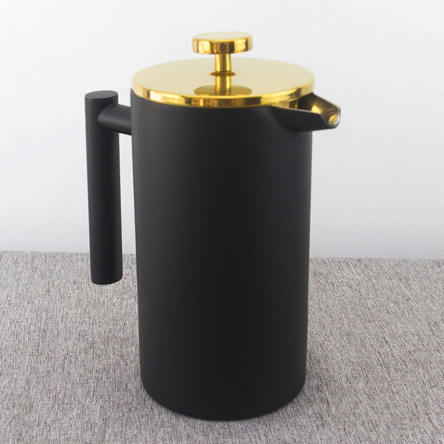 Presse à café 350/800/1000/1500 ml Passe au lave-vaisselle Double paroi en acier inoxydable Presse française Cafetière