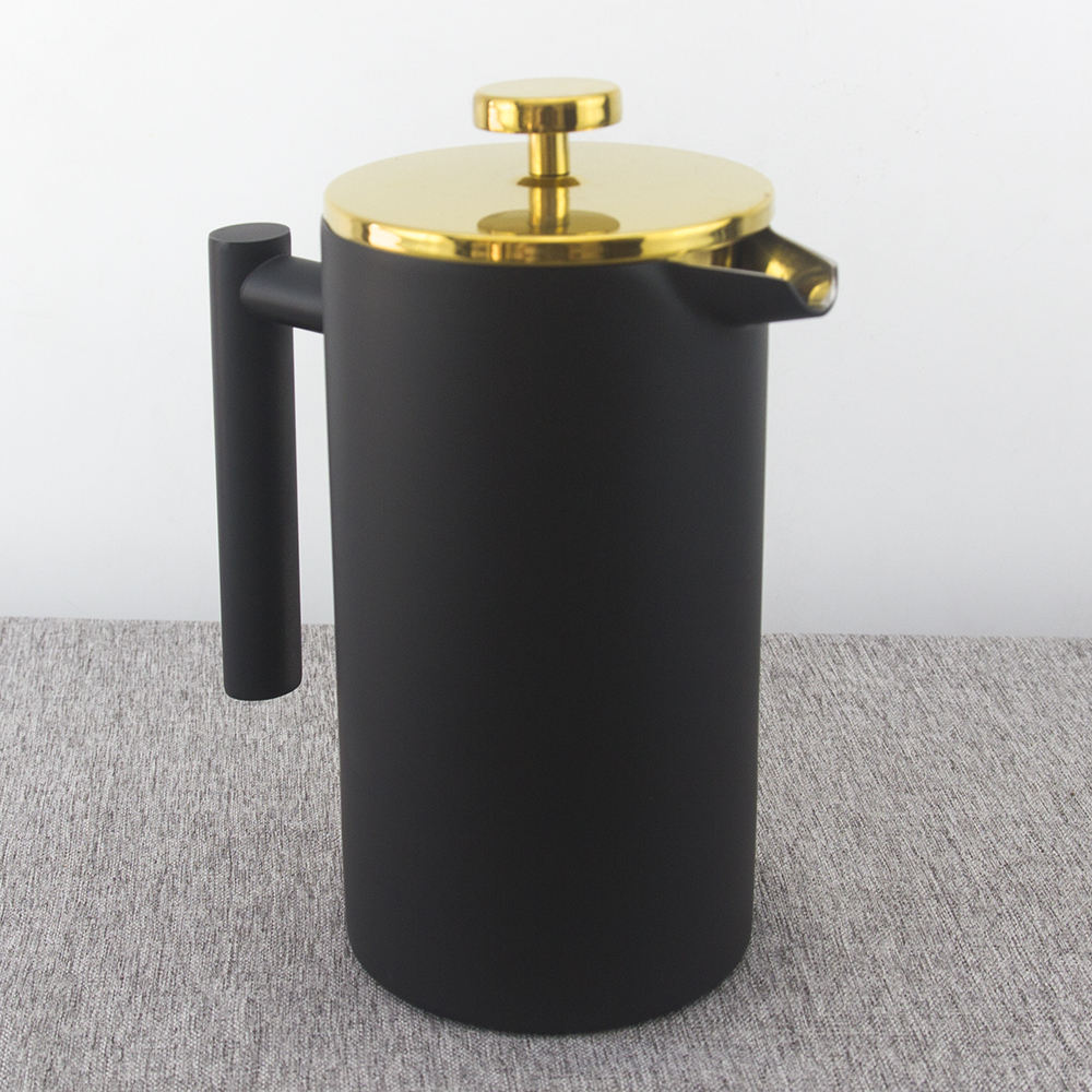 Presse à café 350/800/1000/1500 ml Passe au lave-vaisselle Double paroi en acier inoxydable Presse française Cafetière