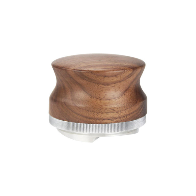 Distributeur de café en bois de 58 mm, outil de nivellement de café à hauteur réglable avec trois pentes inclinées en acier inoxydable