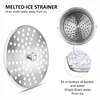 Seau à glace portable isolé en acier inoxydable à double paroi avec couvercle et pince à glace. Passoire incluse pour garder la glace froide et sèche.