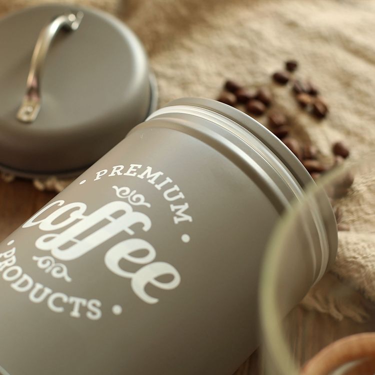 Bocaux de stockage hermétiques pour aliments ronds de qualité supérieure Coffret à biscuits en acier inoxydable Coffret à thé Sucre Récipient pour aliments avec couvercle