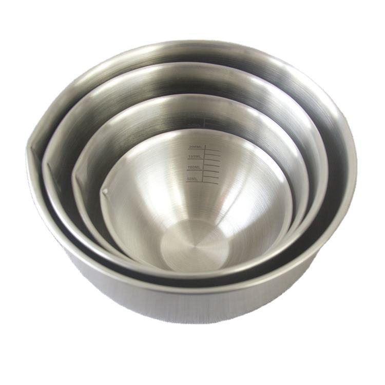 Bols mélangeurs en acier inoxydable 304 à base de silicone antidérapante polyvalente avec couvercles hermétiques lot de 3