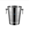 Seau à glace à double paroi en acier inoxydable isolé de style classique de 3 pintes pour les fêtes et le bar