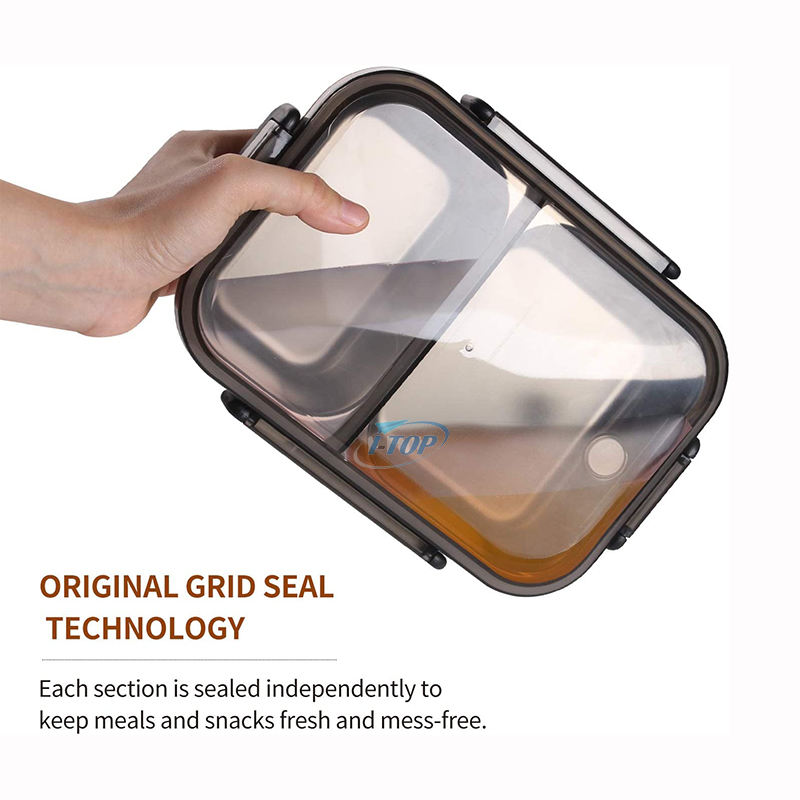 Offre spéciale lave-vaisselle boîtes à lunch écologiques en acier inoxydable alimentaire Snack conteneur bento boîtes à lunch avec 5 compartiments
