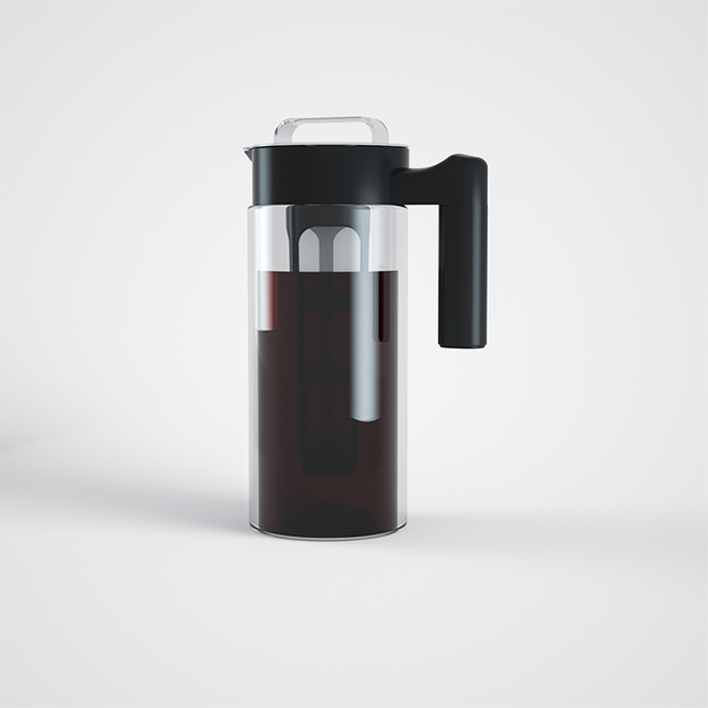 Écologique sans BPA en gros 1300ml borosilicate verre clair infusion froide cafetière glacée pichet avec infuseur amovible