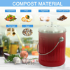 Seau à compost de cuisine pour comptoir ou sous évier 1,3 gallon en métal intérieur maison appartement éco biodégradable bac à compost