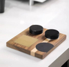 Boîte de rangement d'accessoires de Base de tasseur expresso Compatible avec toutes les tailles d'accessoires de marque Espresso Station de bourrage en noyer