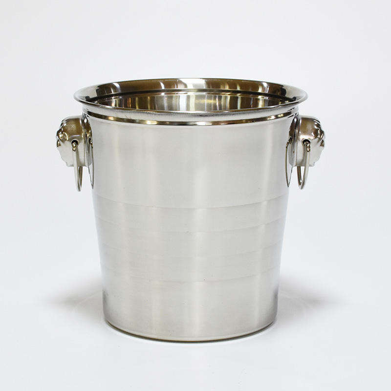 Seau à glace à double paroi en métal avec couvercle, pince à glace et passoire Seau à glace isolé 3L pour bar à cocktails, vin, accessoires de bar