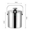 Logo personnalisé refroidisseur de boisson de fête isolé en acier inoxydable garder la glace congelée plus longtemps seau à glace pour bar à cocktails et fêtes