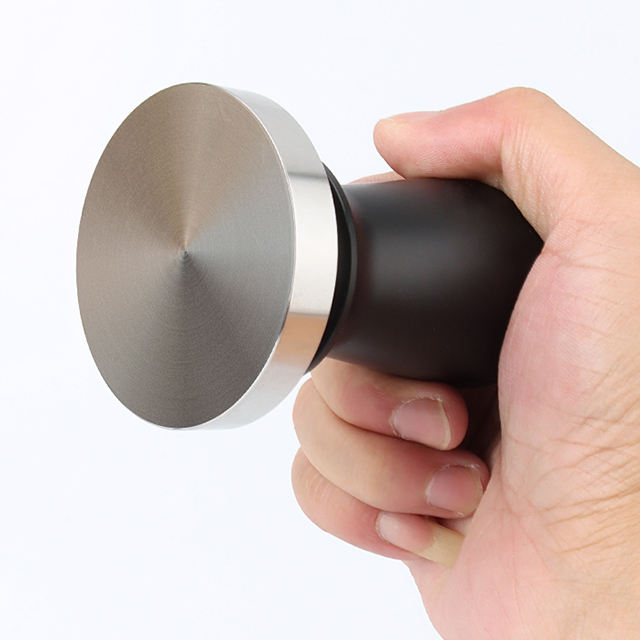 Espresso Tamper Barista Café Tamper avec ressort 100% Flat Inox Base Coffee Tamper