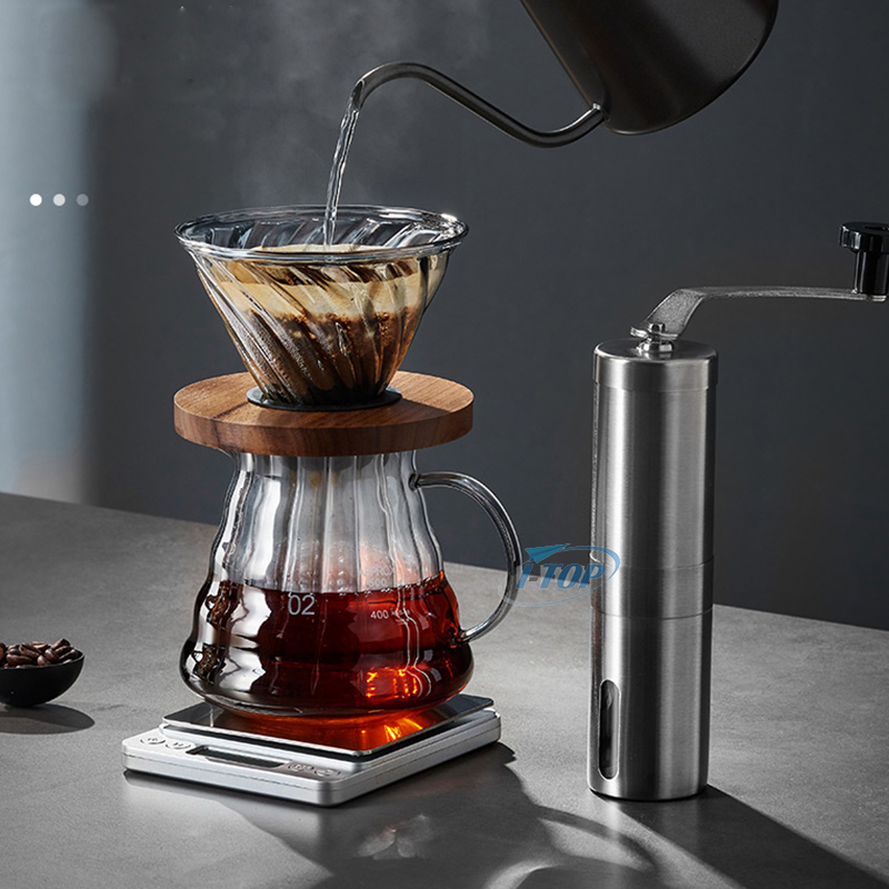 Camping infusé à la main v60 café goutte à goutte accessoires cadeau sac de voyage ensemble nouveau design moulin à café ensemble cadeau