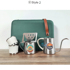 Ensemble de café Portable nouvelle céramique corée japon longue poignée infusion café thé ensemble outils fait à la main infusion V60 goutte à goutte café ensemble-cadeau