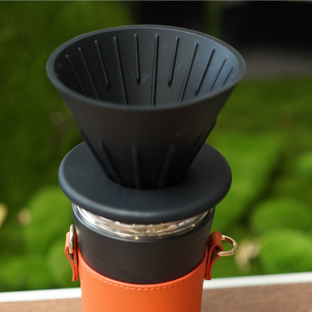 Porte-filtre à cône pliable réutilisable Goutte à goutte à froid Pliable Verser sur le goutteur à café en silicone