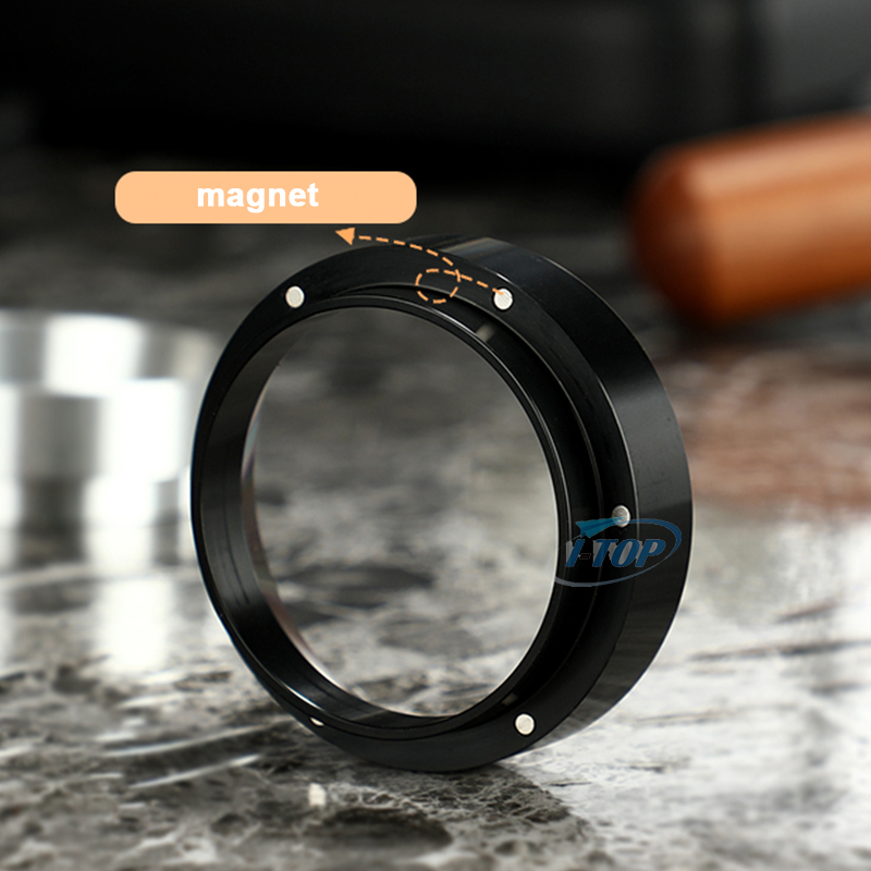 Entonnoir de dosage expresso 51mm/53mm/58mm anneau de dosage café en acier inoxydable Compatible avec porte-filtre 51mm/54mm/58mm