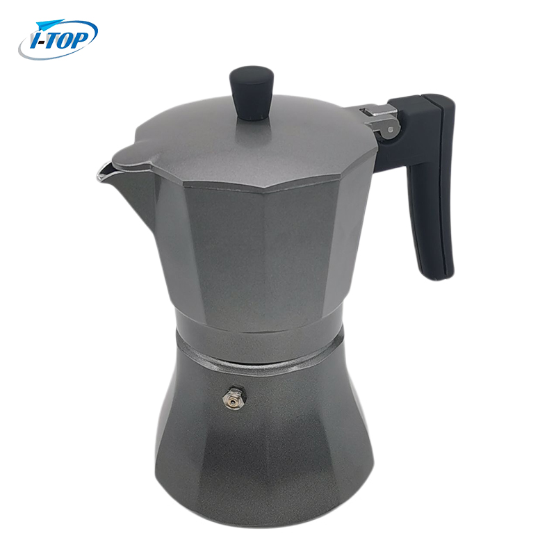 Alliage d'aluminium bakélite poignée cafetière expresso Moka Pot moka cuisinière cafetière Pot Induction de chaleur disponible poignée en Nylon