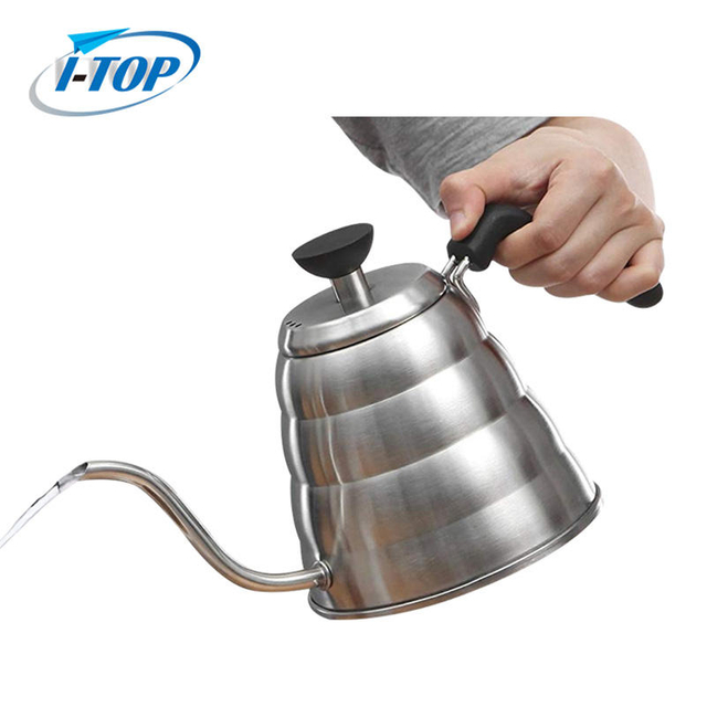 304 Haute Qualité Thé Café Verser Sur Café Bouilloire Pot En Acier Inoxydable Col De Cygne Bouilloire