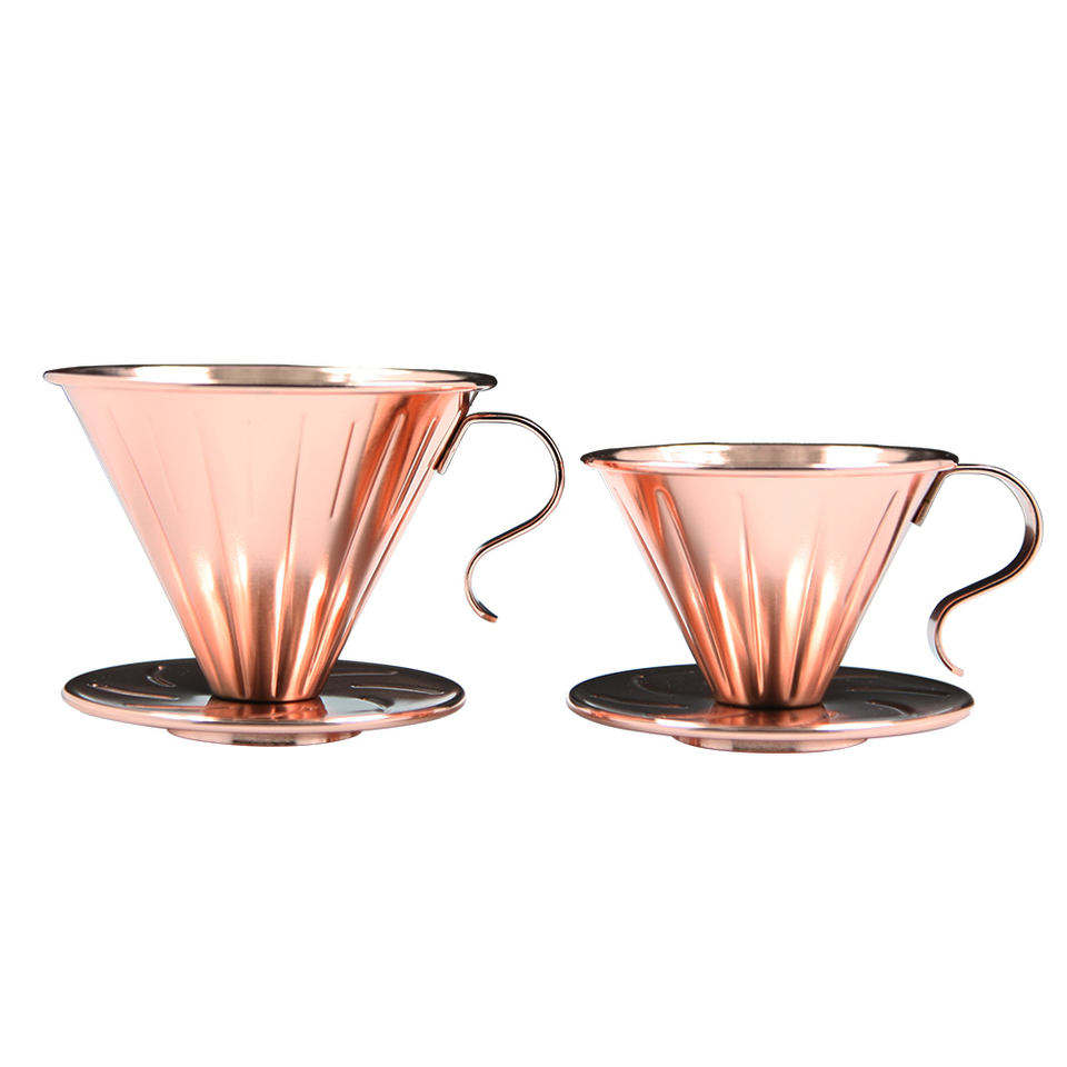 Tasse de filtre à café réutilisable goutte à goutte perforée versez sur le filtre à café goutteur filtre à café en acier inoxydable en métal personnalisé Portable