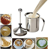 Mousseur à lait HomeGoal en acier inoxydable manuel mousseur à lait portable café lait mousseur pichets