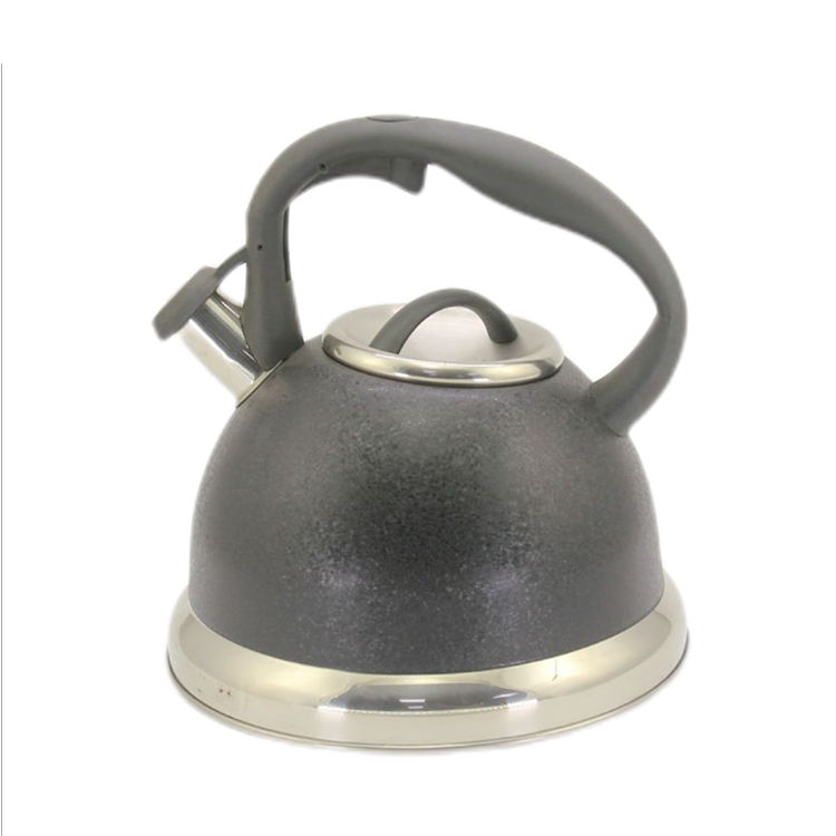 IT-CP1045 Bouilloire sifflante à thé en acier inoxydable de style européen noir pour cadeau promotionnel