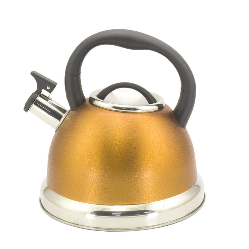 IT-CP1045 Bouilloire sifflante à thé en acier inoxydable de style européen noir pour cadeau promotionnel