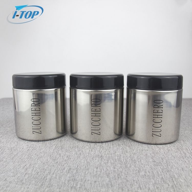 Organisateur hermétique de cuisine pots sucre café thé conteneur de stockage ensemble de bidons en acier inoxydable