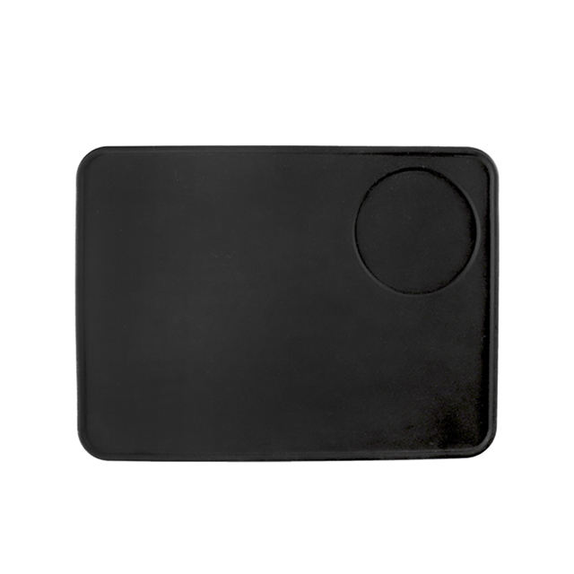 Accessoires de cuisine en gros Noir Anti-Slip Espresso Accessoires de café en silicone Tapis d'inviolabilité du café