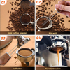 4 ou 8 aiguilles outil professionnel WDT d'agitation de café pour la Distribution d'expresso manche en séquoia naturel aiguille à café