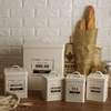 Bocal de stockage des aliments Conteneur de stockage hermétique En acier inoxydable Thé Sucre Café En métal Ensembles de bidons de cuisine avec boucle scellée