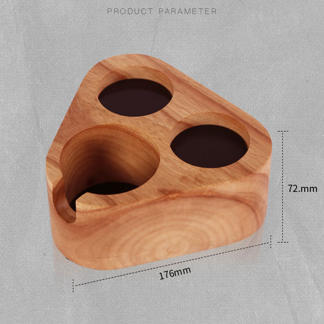 Porte-filtre Stander Coffee Tamper Mat Wood Holder, Coffee Tamper Holder, Wooden Coffee Holder