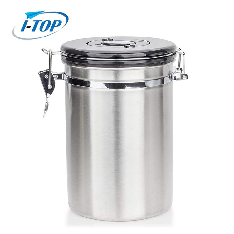 Pot de stockage de cuisine en acier inoxydable direct d'usine Boîte hermétique de café de nourriture de sucre