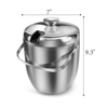 Usine directe en gros 1.3L en acier inoxydable Mini argent Double paroi fête vin Vintage champagne seaux à glace avec couvercle