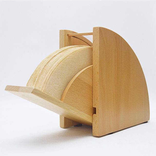 Filtre à café papier filtre boîte de papier filtre barre de stockage rack boîte de rangement en bois anti-poussière en forme de V ventilateur filtre boîte de papier