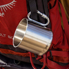Mousqueton tasse en gros double paroi en acier inoxydable tasse à café gobelets de camping avec mousqueton tasse