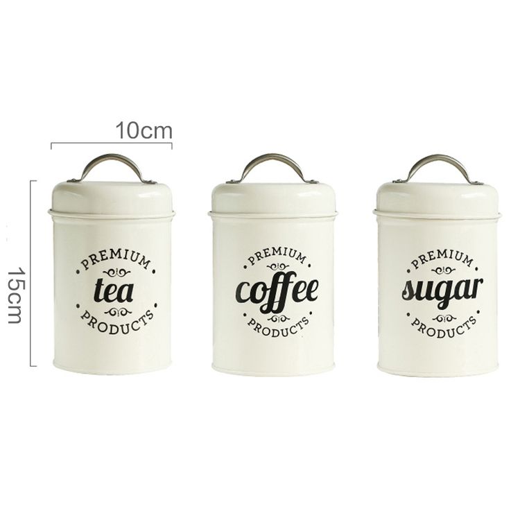 Bocaux de stockage hermétiques pour aliments ronds de qualité supérieure Coffret à biscuits en acier inoxydable Coffret à thé Sucre Récipient pour aliments avec couvercle