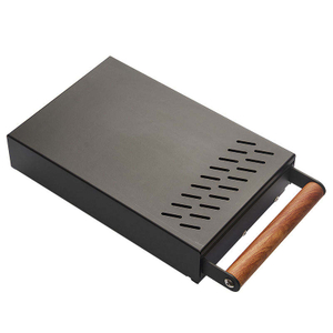Barista Style Espresso Long Café Knock Bin Accessoires Tiroir En Acier Inoxydable Knock Box Noir