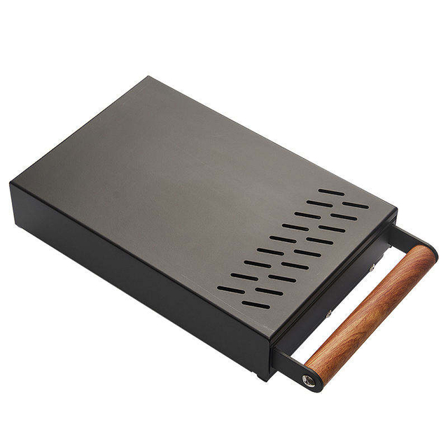 Barista Style Espresso Long Café Knock Bin Accessoires Tiroir En Acier Inoxydable Knock Box Noir