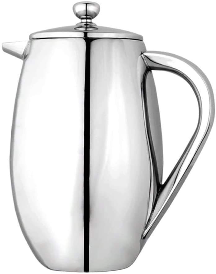 Presse à café en acier inoxydable à double paroi Satin 34 oz Lavable au lave-vaisselle Presse française