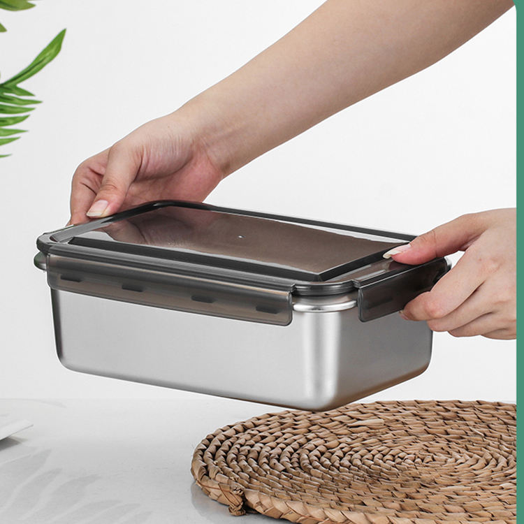 Boîte de lancement d'ensemble de récipient de nourriture d'acier inoxydable de catégorie comestible pour le restaurant de cuisine