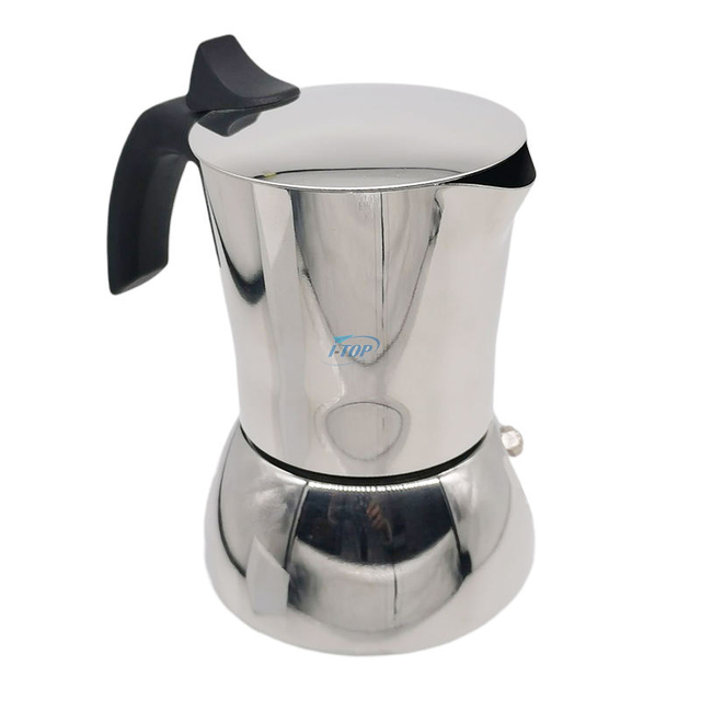 Moka en acier inoxydable Inox 18/8 Machine à expresso Moka Pot Induction de chaleur Disponible Poignée en nylon