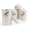 Lot de 4 boîtes de rangement pour aliments avec couvercle hermétique pour farine, sucre, thé, café