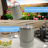 Composteur de 1,3 gal avec couvercle Bac à compost antirouille pour comptoir de cuisine en métal de zinc gauvinisé avec filtre à charbon