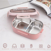 470 ML maison sans BPA boîte à lunch enfants étanche en acier inoxydable conteneurs alimentaires thermique Bento boîte à lunch avec sac