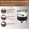 Espresso Tamper Café Distributeur Tamper Espresso Agitateur Bois Café Tamper Station Espresso Tamping Mat Compatible avec 58mm