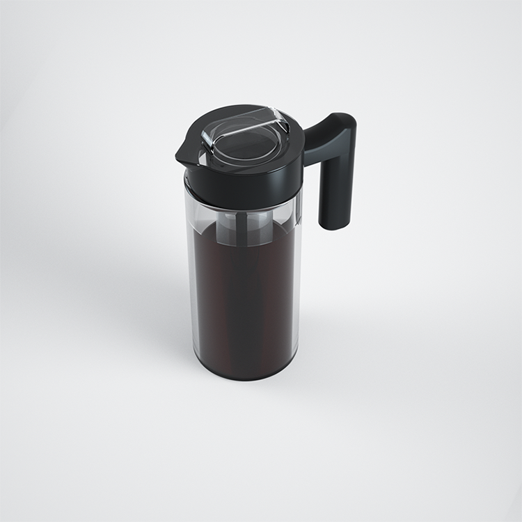Écologique sans BPA en gros 1300ml borosilicate verre clair infusion froide cafetière glacée pichet avec infuseur amovible