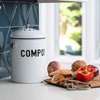 Comptoir de cuisine pour bac à compost 1,3 gallon pour cuisine d'intérieur Bac à compost en métal galvanisé avec couvercle scellé