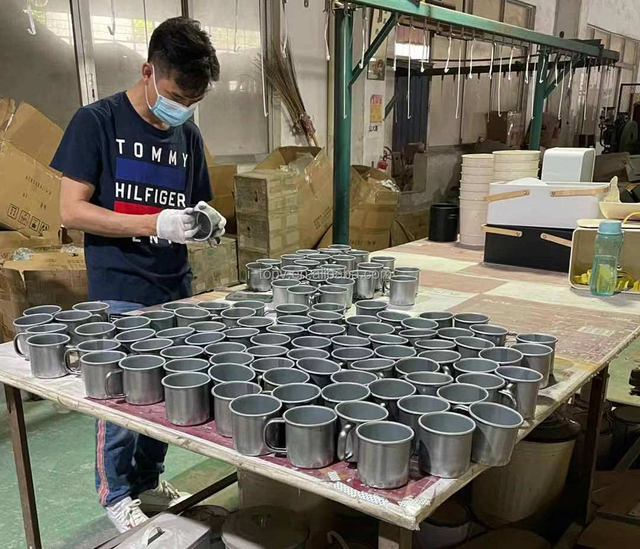 Vente chaude en gros camping émail tasse café thé tasse unique tasse colorée