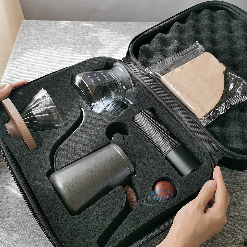 V60 ensemble de café moulin à café goutteur filtre bouilloire sac de voyage Kit cadeau Barista outils expresso café ensemble cadeau