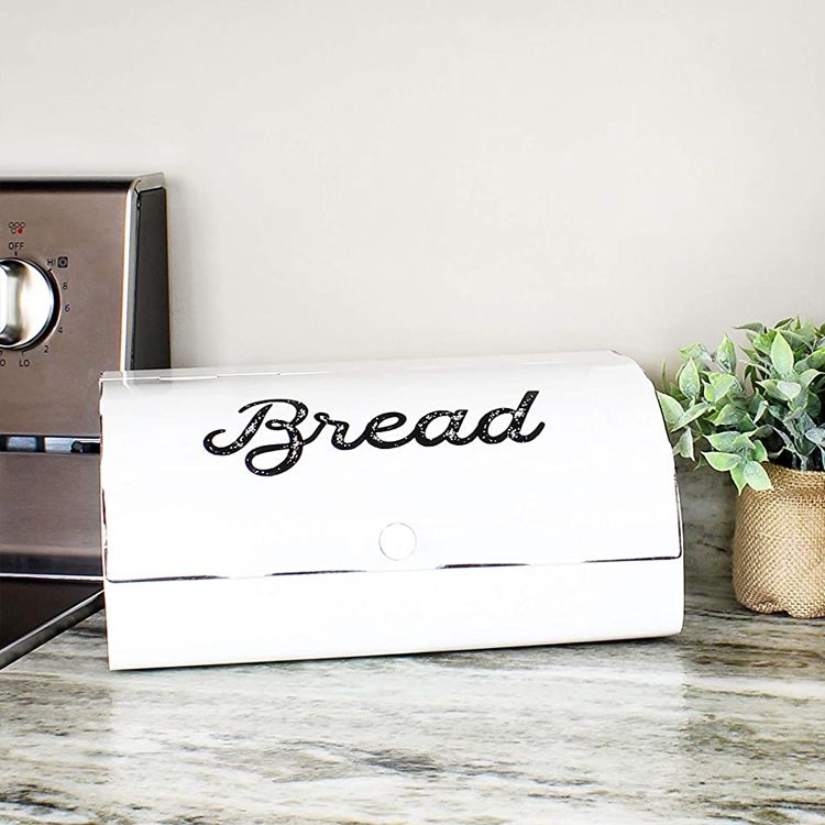 Best-seller en acier inoxydable Pain Toast Box Conteneur De Stockage En Métal En Acier Inoxydable Alimentaire Bin Avec Couvercles